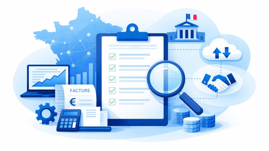 Illustration d’un processus d’appel d’offres en facturation électronique avec analyse des fournisseurs et conformité dans le contexte de la réforme française.